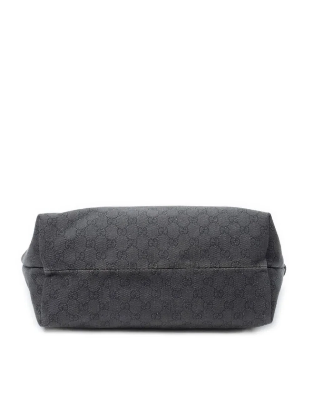 Gucci Bamboo Tassel Shopping Tote Black GG Denim Canvas